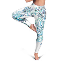 Kahui Whetu Paua Shell Kowhaiwhai Taniko Leggings Taniwha Maori Tribal Style