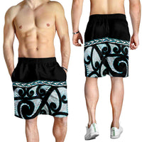 Kia Ora New Zealand Shorts for Men Aotearoa Proud Maori Paua Shell Silver Fern LT14 - Polynesian Pride