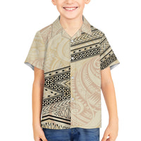 Polynesian Tribal Grey Kid Hawaiian Shirt LT9 - Polynesian Pride