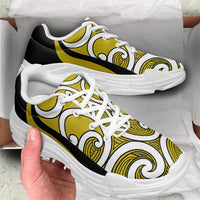Lime Green Maori Koru New Zealand Chunky Sneakers