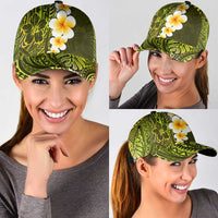 Lime Green Polynesia Classic Cap Plumeria Tropical Leaves With Galaxy Polynesian Art LT14