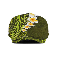 Lime Green Polynesia Jeff Hat Plumeria Tropical Leaves Galaxy Polynesian Art - Polynesian Pride