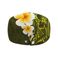 Lime Green Polynesia Jeff Hat Plumeria Tropical Leaves Galaxy Polynesian Art - Polynesian Pride