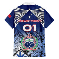 Custom Samoa Rugby Family Matching Off Shoulder Short Dress and Hawaiian Shirt Toa Samoa Myriad Patterns LT01 - Polynesian Pride