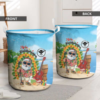 Hawaii Golf Christmas Laundry Basket Mele Kalikimaka Funny Golfer Santa - Polynesian Pride