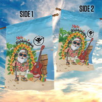 Hawaii Golf Christmas Garden Flag Mele Kalikimaka Funny Golfer Santa - Polynesian Pride
