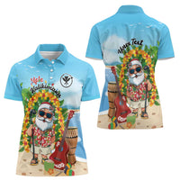 Personalized Hawaii Golf Christmas Women Polo Shirt Mele Kalikimaka Funny Golfer Santa LT01 - Polynesian Pride