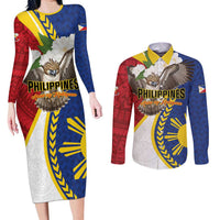 Personalized Philippines Couples Matching Long Sleeve Bodycon Dress and Long Sleeve Button Shirt Filipino Araw ng Kalayaan LT01 Multicolor - Polynesian Pride