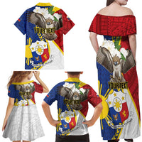 Personalized Philippines Family Matching Off Shoulder Maxi Dress and Hawaiian Shirt Filipino Araw ng Kalayaan LT01 - Polynesian Pride