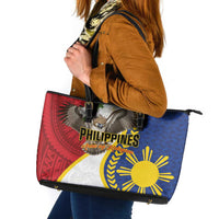 Philippines Leather Tote Bag Filipino Araw ng Kalayaan LT01 Multicolor - Polynesian Pride