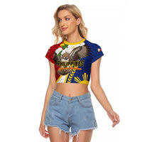 Personalized Philippines Raglan Cropped T Shirt Filipino Araw ng Kalayaan LT01 Female Multicolor - Polynesian Pride