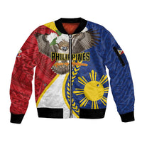 Personalized Philippines Sleeve Zip Bomber Jacket Filipino Araw ng Kalayaan LT01 Unisex Multicolor - Polynesian Pride