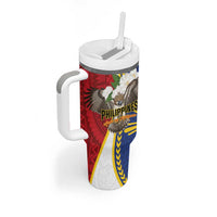 Personalized Philippines Tumbler With Handle Filipino Araw ng Kalayaan LT01 - Polynesian Pride