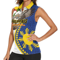 Personalized Philippines Women Sleeveless Polo Shirt Filipino Araw ng Kalayaan LT01 - Polynesian Pride