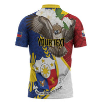 Personalized Philippines Zipper Polo Shirt Filipino Araw ng Kalayaan LT01 - Polynesian Pride