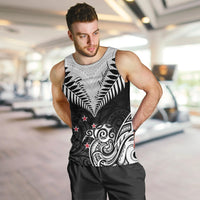 Personalised New Zealand Men Tank Top Aotearoa Maori Kiwi Black Fern LT01 - Polynesian Pride