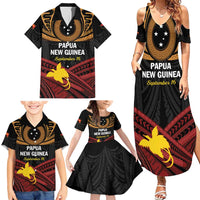 Papua New Guinea Bird of Paradise Family Matching Summer Maxi Dress and Hawaiian Shirt 16 September 1975 Independence Day Anniversary LT01 - Polynesian Pride