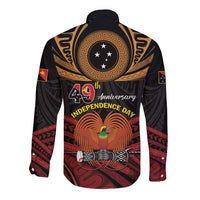 Papua New Guinea Bird of Paradise Long Sleeve Button Shirt 16 September 1975 Independence Day Anniversary LT01 - Polynesian Pride
