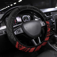 Papua New Guinea Bird of Paradise Steering Wheel Cover 16 September 1975 Independence Day Anniversary LT01 Universal Fit Black - Polynesian Pride