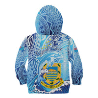 Tuvalu mo te Atua Kid Hoodie Tuvalu Dolphin Polynesian Pattern