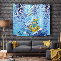 Tuvalu mo te Atua Tapestry Tuvalu Dolphin Polynesian Pattern