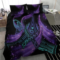 In September We Wear Teal And Purple Bedding Set Magic Ribbon Semicolon