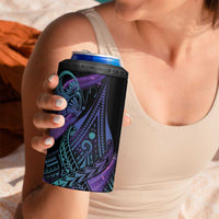 In September We Wear Teal And Purple 4 in 1 Can Cooler Tumbler Magic Ribbon Semicolon LT01 - Polynesian Pride
