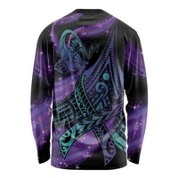 In September We Wear Teal And Purple Long Sleeve Shirt Magic Ribbon Semicolon