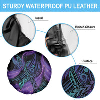 In September We Wear Teal And Purple Spare Tire Cover Magic Ribbon Semicolon