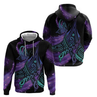 In September We Wear Teal And Purple Zip Hoodie Magic Ribbon Semicolon