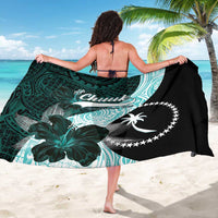 Chuuk Constitution Day Sarong Hibiscus Turquoise Pattern LT01 - Polynesian Pride