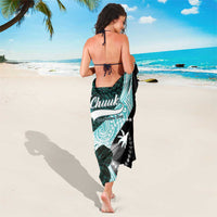 Chuuk Constitution Day Sarong Hibiscus Turquoise Pattern LT01 - Polynesian Pride