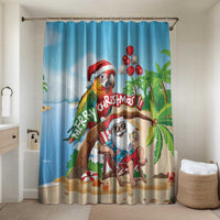 Hawaii Santa Parrot Christmas Bathroom Set Summer Vibe - Polynesian Pride