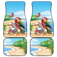 Personalized Hawaii Santa Parrot Christmas Car Mats Summer Vibe - Polynesian Pride