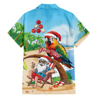 Personalized Hawaii Santa Parrot Christmas Family Matching Mermaid Dress and Hawaiian Shirt Summer Vibe - Polynesian Pride