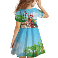 Personalized Hawaii Santa Parrot Christmas Family Matching Off Shoulder Maxi Dress and Hawaiian Shirt Summer Vibe LT01 - Polynesian Pride