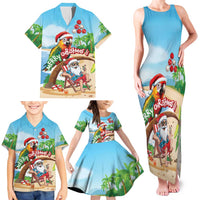 Personalized Hawaii Santa Parrot Christmas Family Matching Tank Maxi Dress and Hawaiian Shirt Summer Vibe - Polynesian Pride