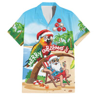 Personalized Hawaii Santa Parrot Christmas Family Matching Tank Maxi Dress and Hawaiian Shirt Summer Vibe - Polynesian Pride