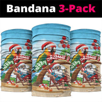 Hawaii Santa Parrot Christmas Neck Gaiter Summer Vibe - Polynesian Pride