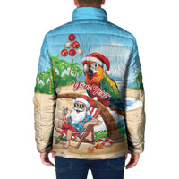 Personalized Hawaii Santa Parrot Christmas Padded Jacket Summer Vibe - Polynesian Pride