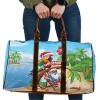 Hawaii Santa Parrot Christmas Travel Bag Summer Vibe LT01 Blue - Polynesian Pride