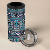 Maori Matariki 4 in 1 Can Cooler Tumbler Blue Galaxy Aesthetic Koru Art LT01 - Polynesian Pride