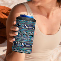 Maori Matariki 4 in 1 Can Cooler Tumbler Blue Galaxy Aesthetic Koru Art LT01 - Polynesian Pride