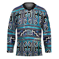 Maori Matariki Hockey Jersey Blue Galaxy Aesthetic Koru Art LT01 Unisex Blue - Polynesian Pride