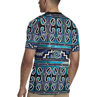 Maori Matariki Rugby Jersey Blue Galaxy Aesthetic Koru Art LT01 - Polynesian Pride
