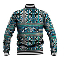 Maori Matariki Baseball Jacket Green Galaxy Aesthetic Koru Art LT01 - Polynesian Pride