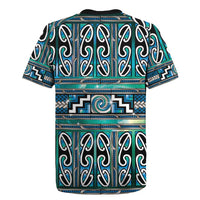 Maori Matariki Rugby Jersey Green Galaxy Aesthetic Koru Art LT01 - Polynesian Pride