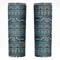 Maori Matariki Skinny Tumbler Green Galaxy Aesthetic Koru Art LT01 Green - Polynesian Pride