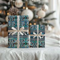 Maori Matariki Wrapping Paper Green Galaxy Aesthetic Koru Art LT01 - Polynesian Pride