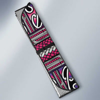 Maori Matariki Auto Sun Shade Pink Galaxy Aesthetic Koru Art LT01 - Polynesian Pride